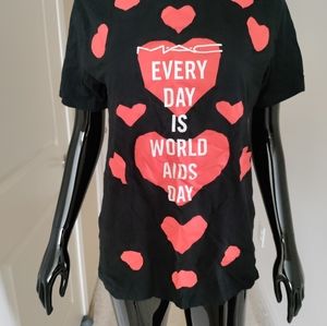Mac Cosmetics "Everyday Is World Aids Day" Tshirt Size 4